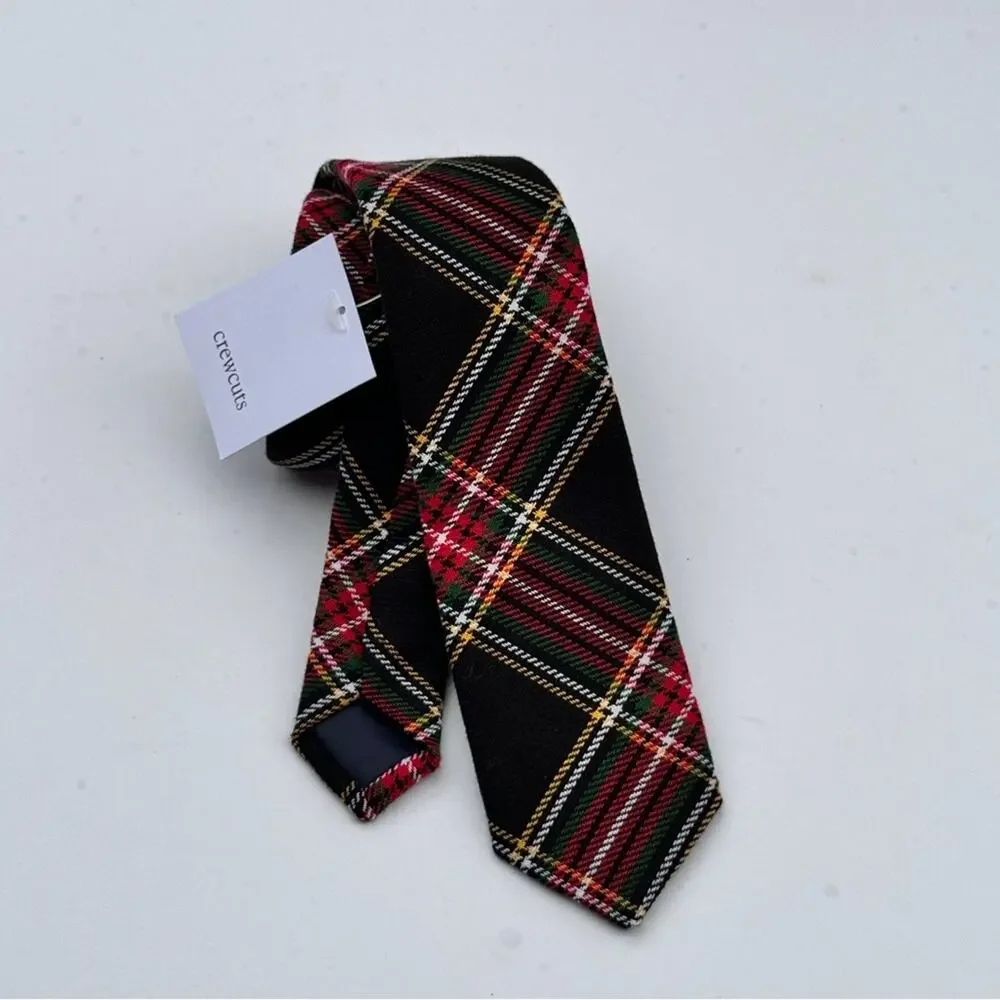 Crewcuts Boys Seasonal Holiday Plaid Print Dressy Preppy Tie Sz 42 inches